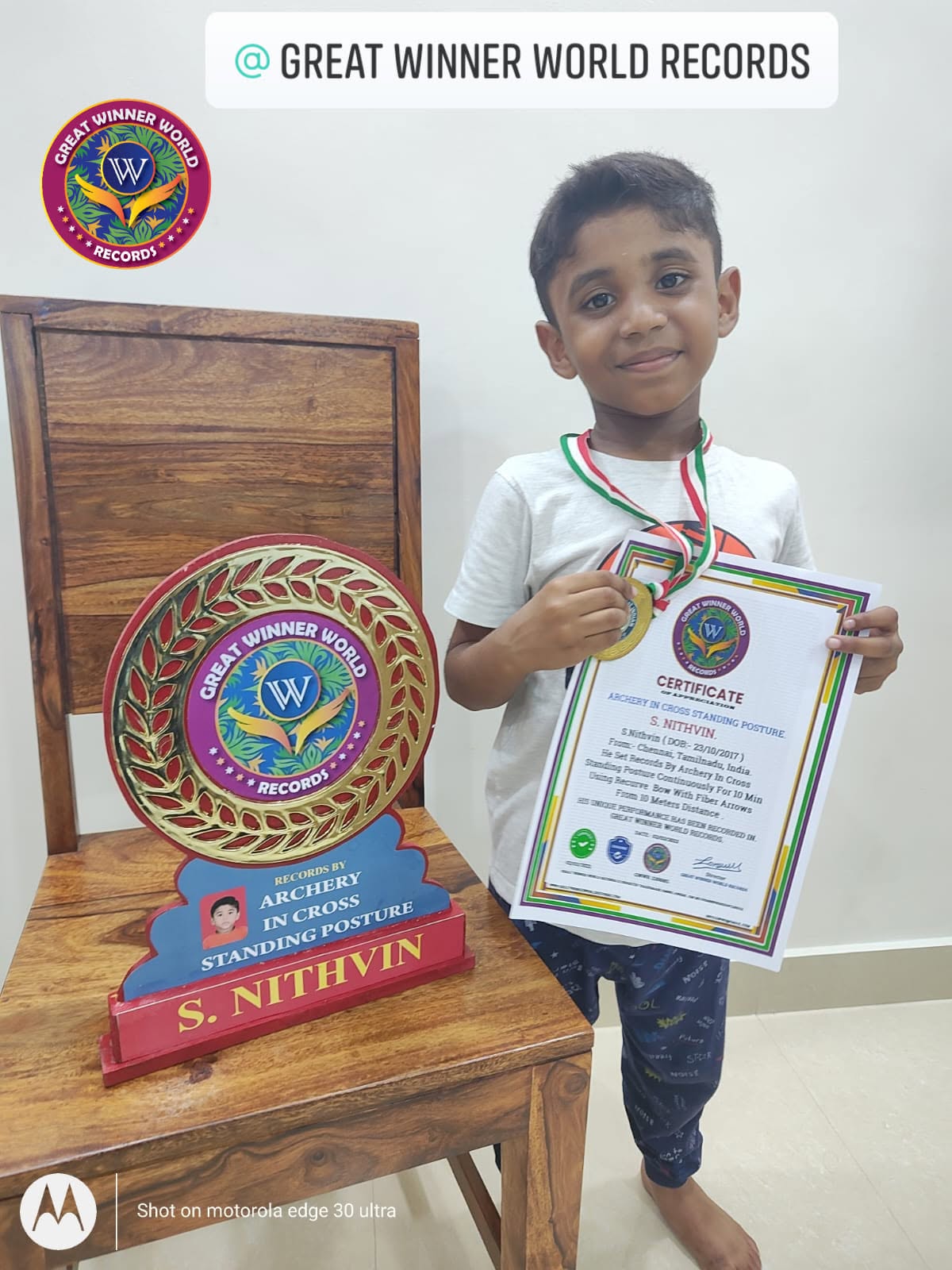 S. Nithvin — Archery in Cross Standing Posture