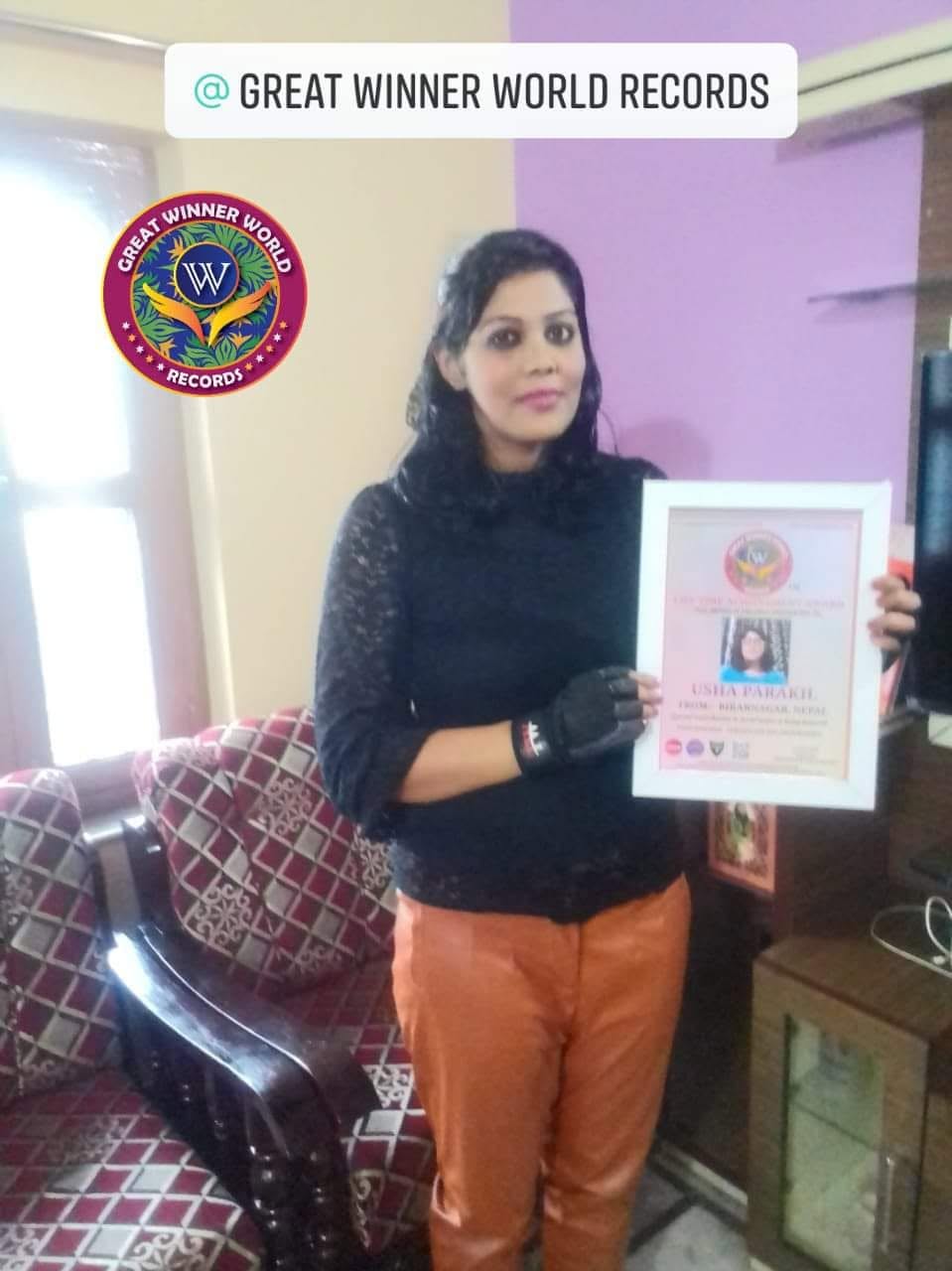 Usha Parakh — Lifetime Achievement, Nepal